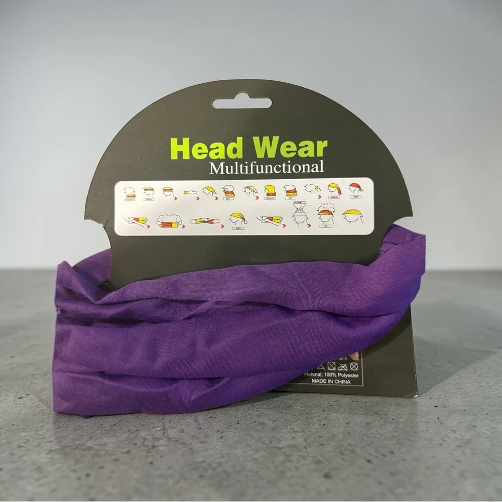 Multi-Scarf High Quality Total Sports Headgear Muti-Functional-Purple
